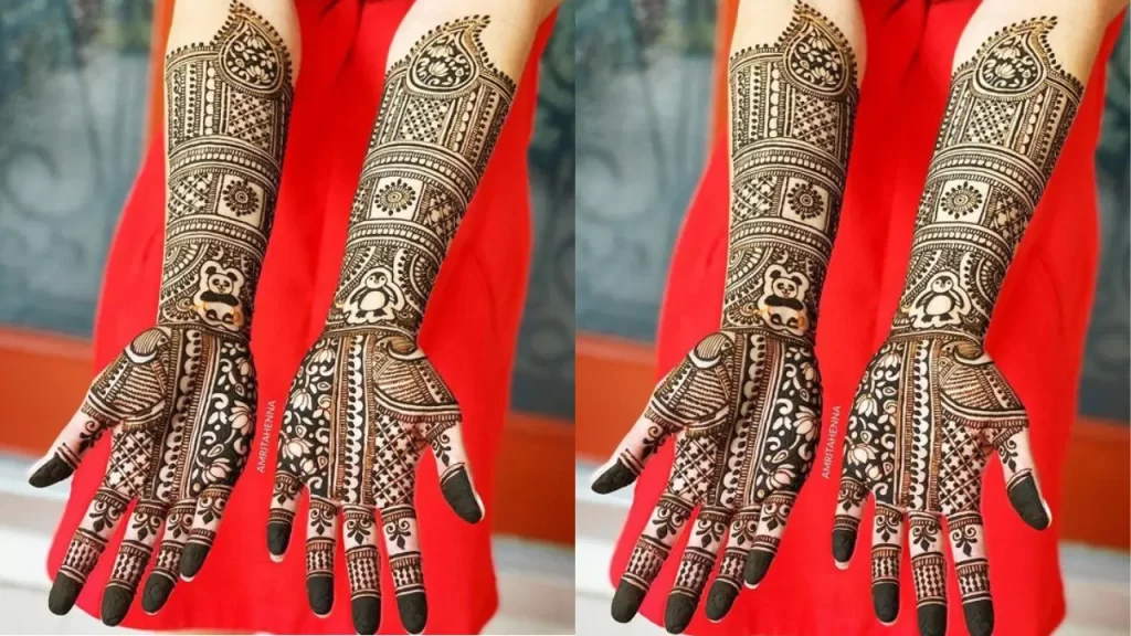 Adorable full hand mehndi design