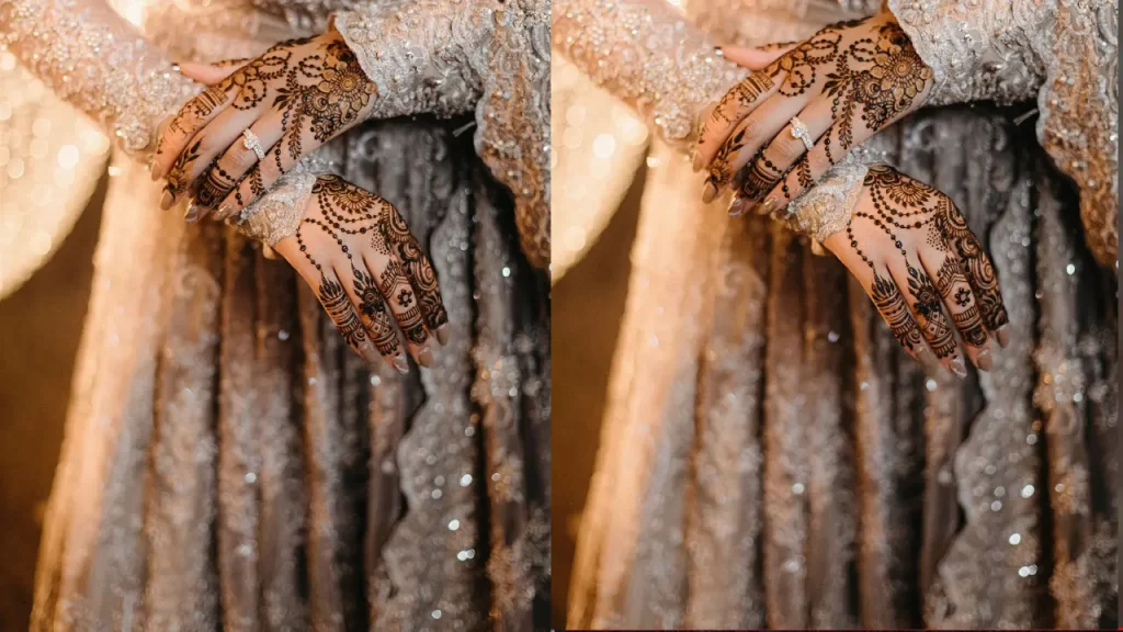 Chandelier Inspired Bridal Mehndi Pattern