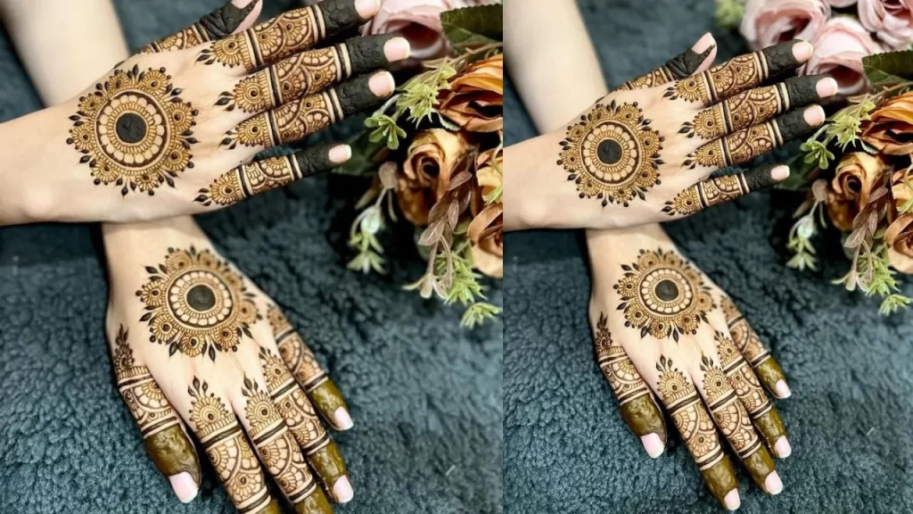 Circular Flower Mehndi Design