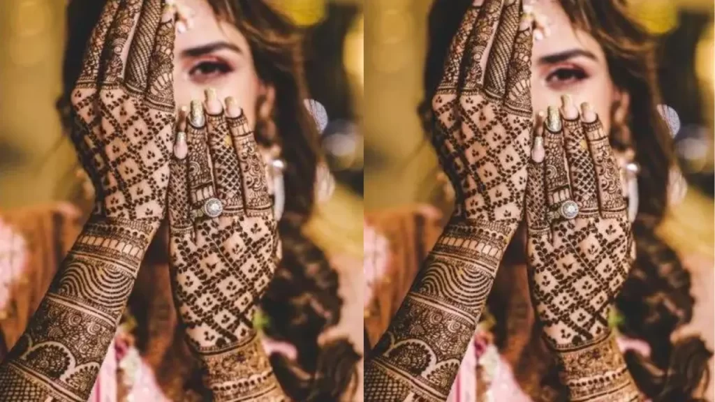 Criss Cross Mehndi Design