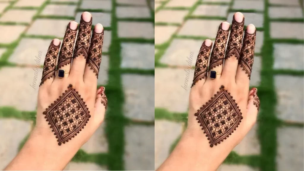 Diamond Shaped Mehndi Design