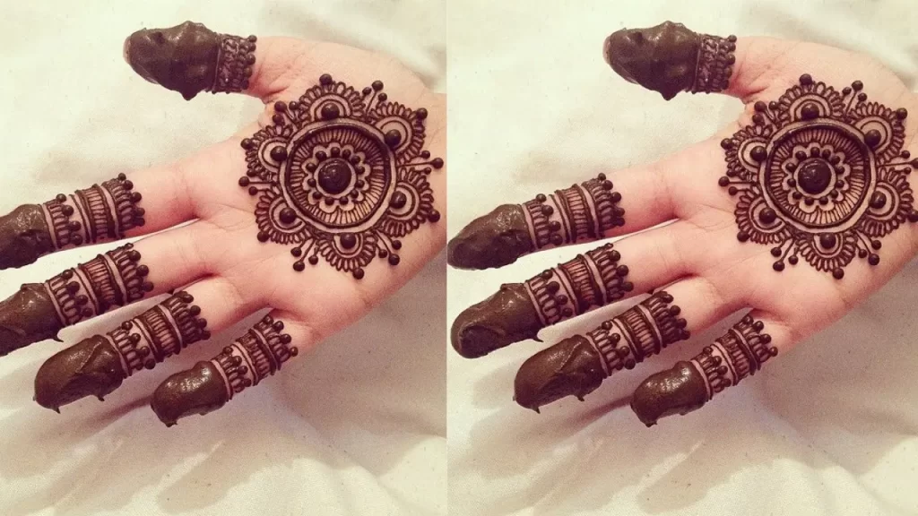 Dome Finger Mehndi Design