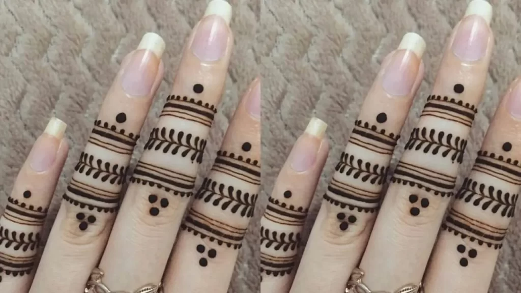 Dotted Finger Mehndi Design