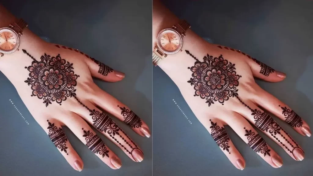 Droplet Mehndi Design