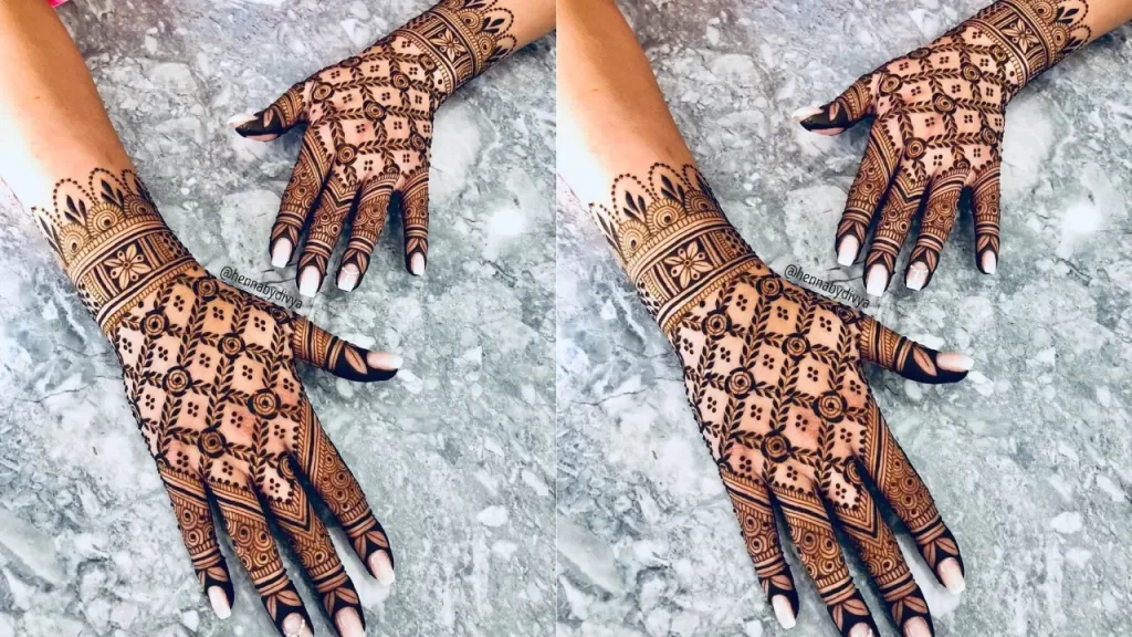 Glove Mehndi Design