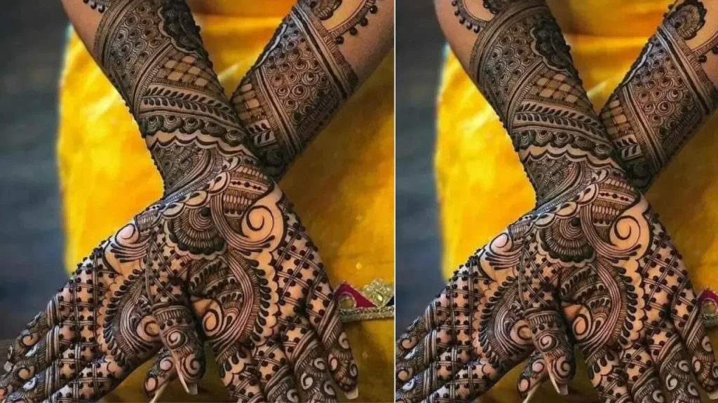 Gujarati Bridal Mehndi Design