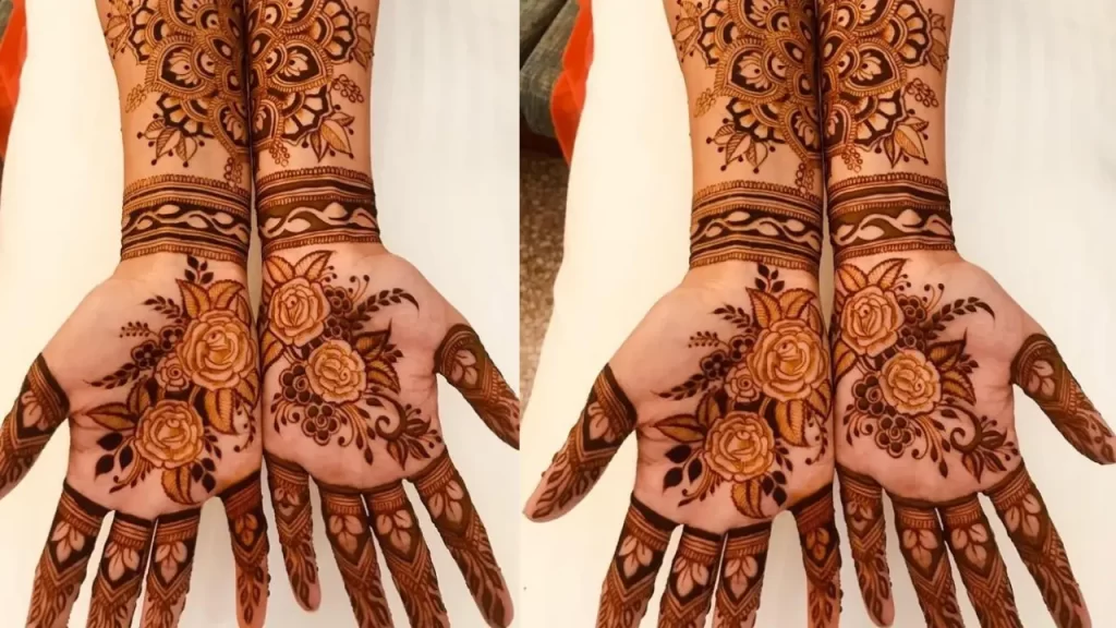 Half Mandala Arabic Henna Design