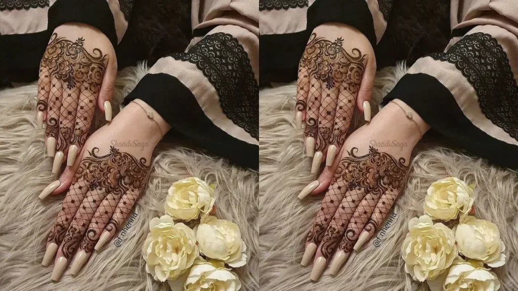 Jaal Finger Mehndi Design