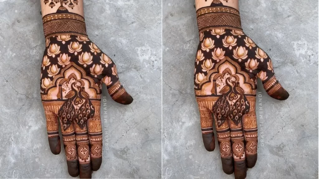 Jharokha Full Hand Mehndi Design