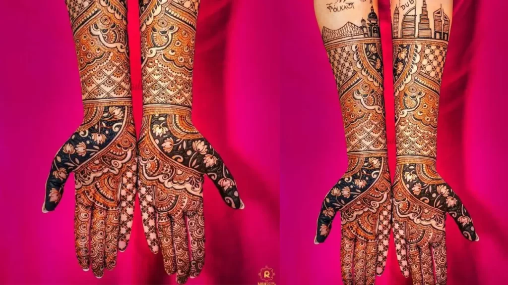 Lotus Inspired Bridal Mehndi Design