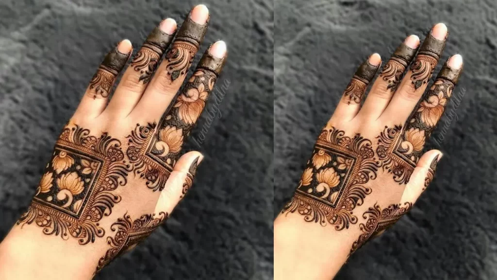 Lotus Motif Mehndi Design