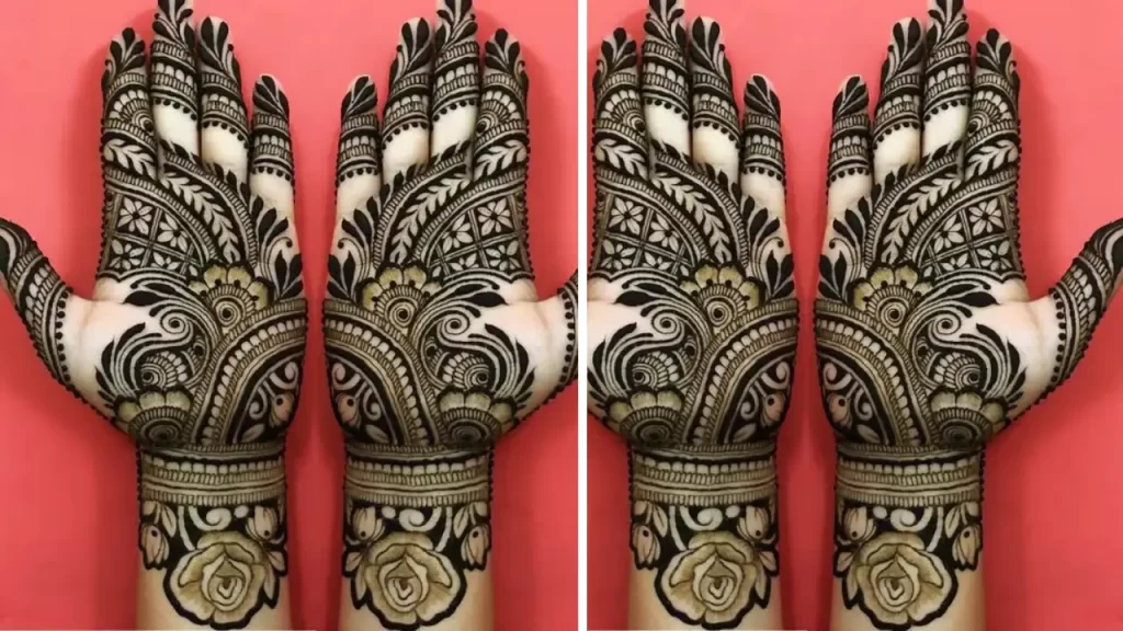 Magic of bold Strokes mehndi design