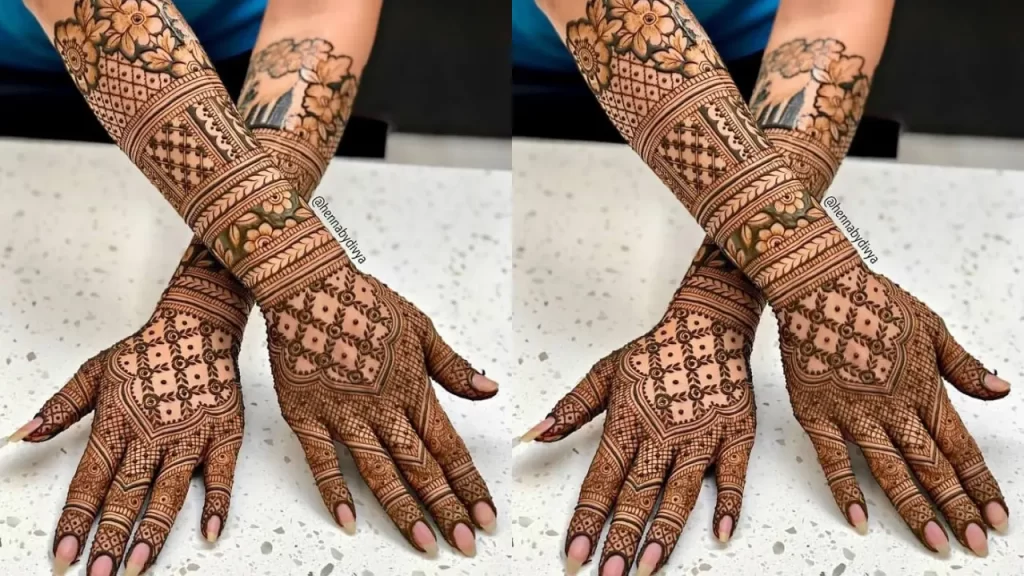 Mesh Pattern Mehndi Design