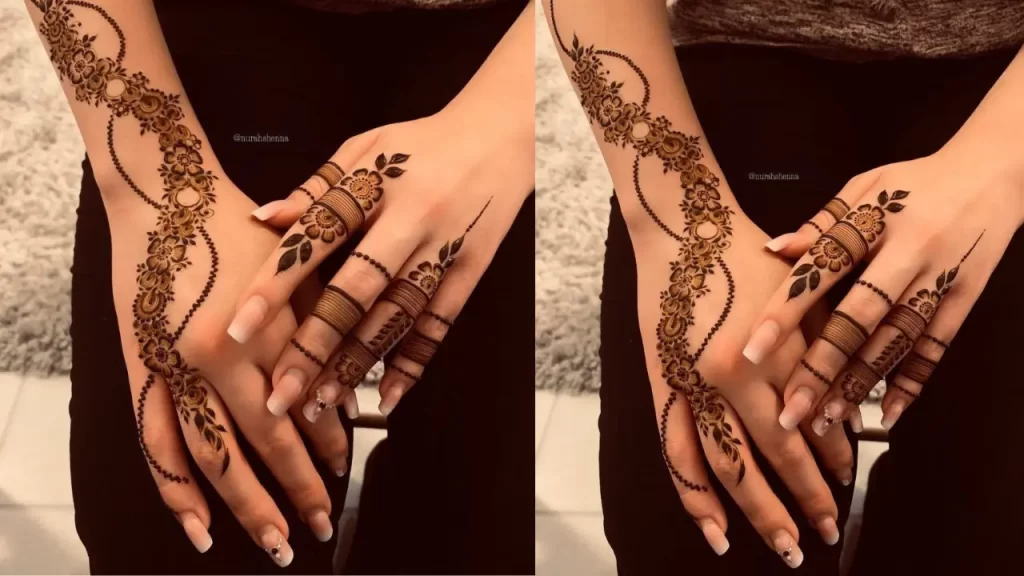 Minimalist mehndi design