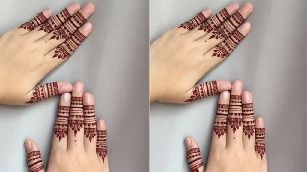 Net Finger Mehndi Design