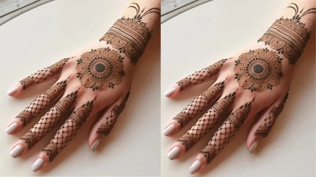 Role of Strokes Mehndi Design