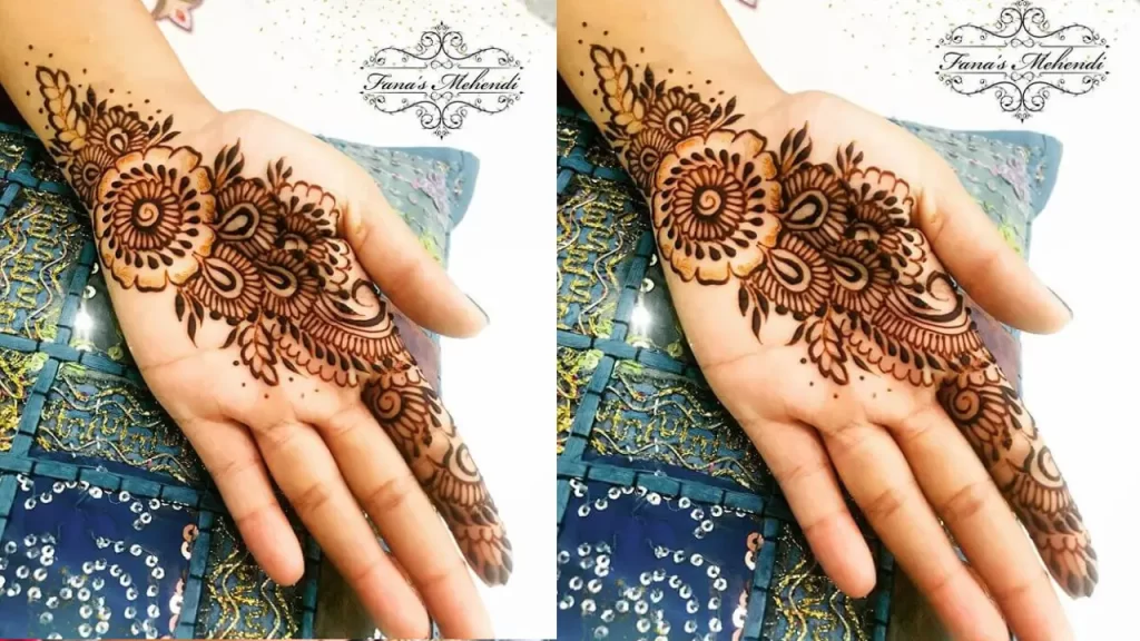 Simple bel Arabic Mehndi design