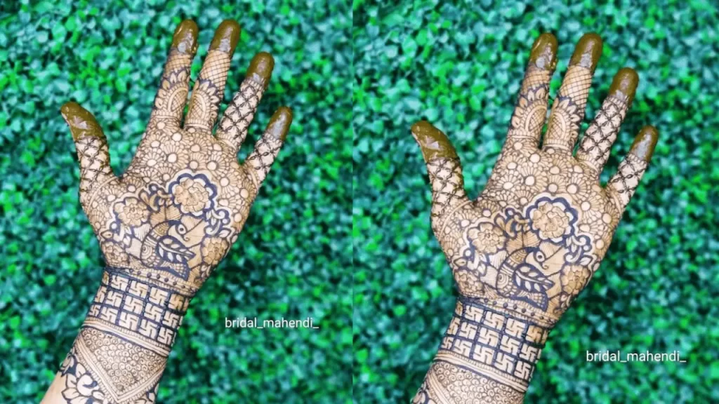 South Indian inspired Mehndi's design