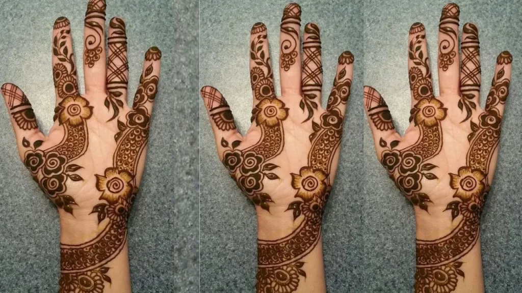 Spacious Pattern Mehndi Design