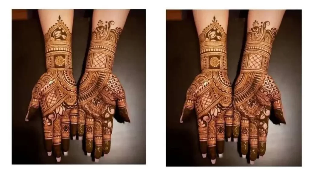 Spin on the space Full Hand Mehndi Design