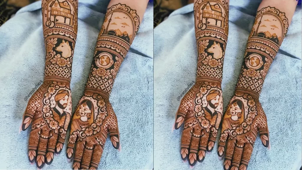 Story telling mehndi design