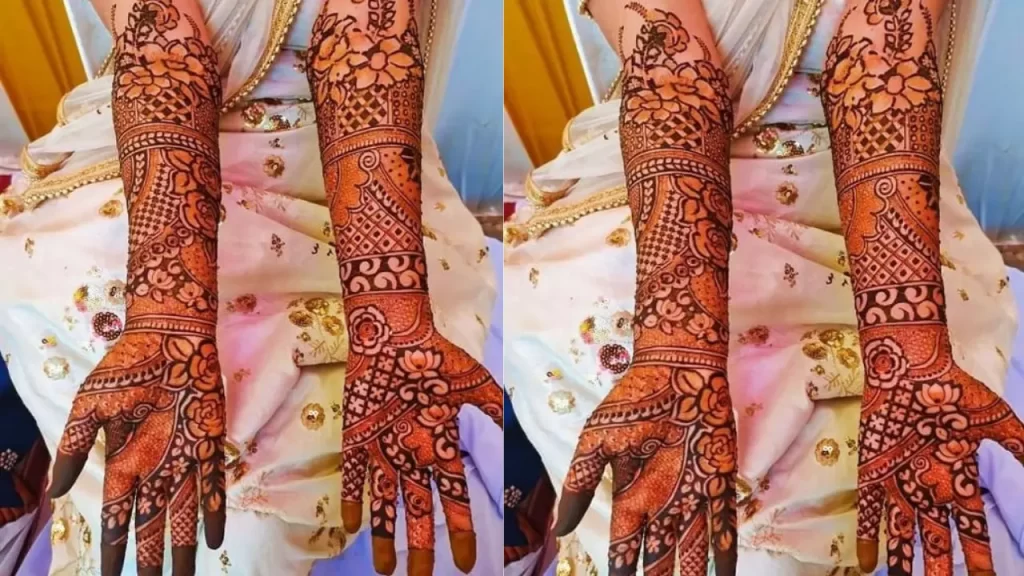 Streched Full floral mehndi design