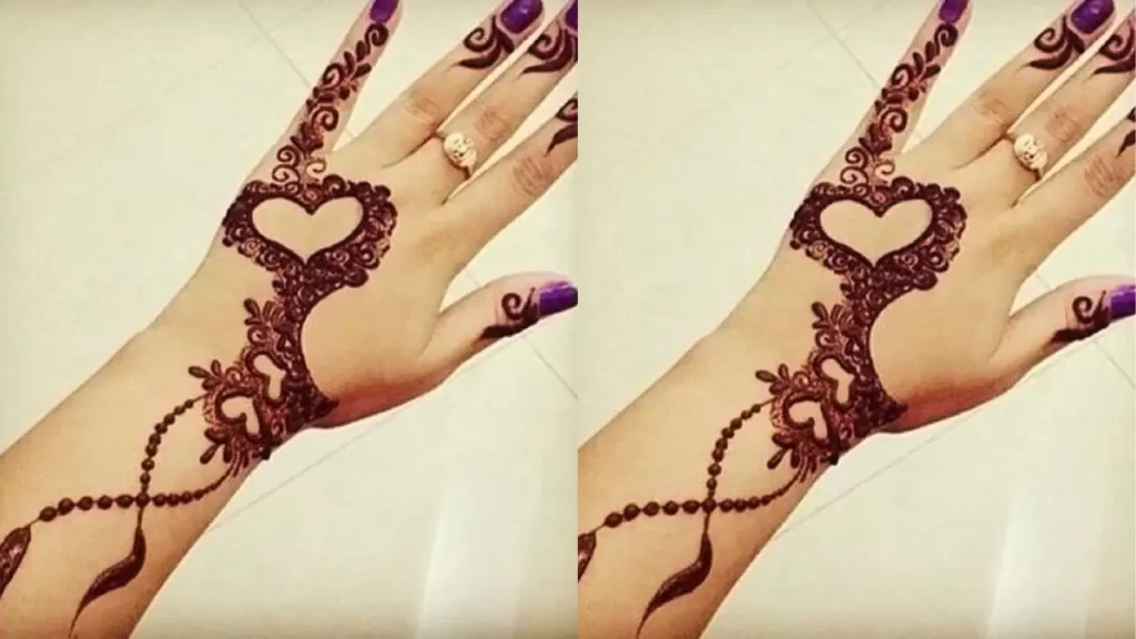 Strings of Hearts Mehndi Design