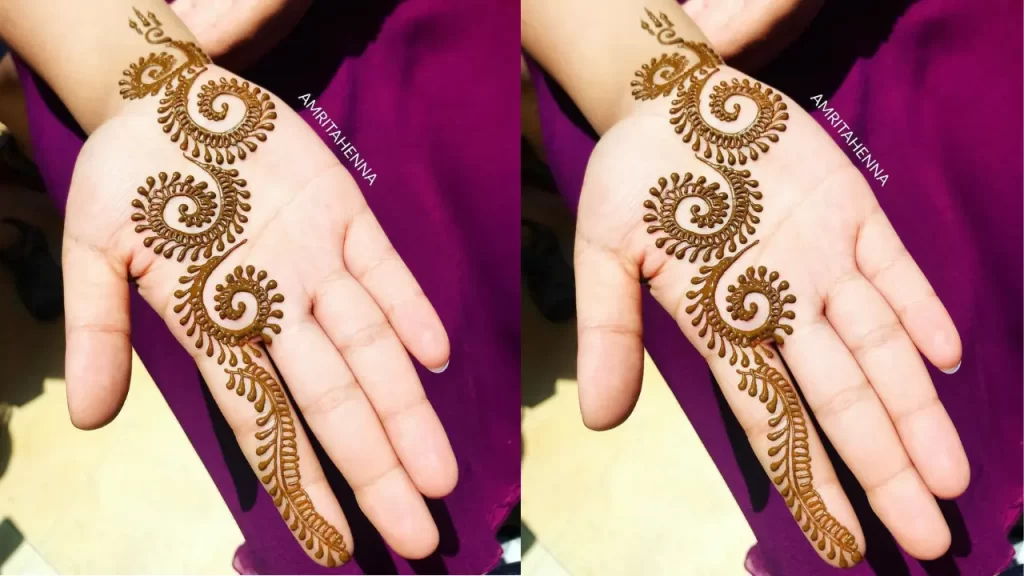 Swirl& Swirl Mehndi Design