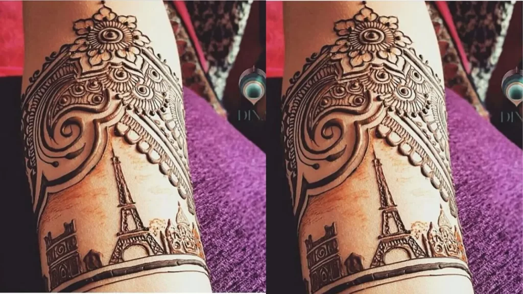 Travel buddies mehndi design