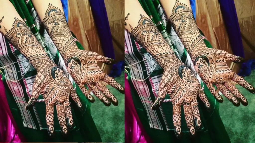 Twin Flory Mehndi Design