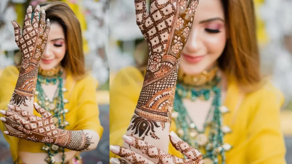 khafif Mehndi Designs Front Hand for Full Hand