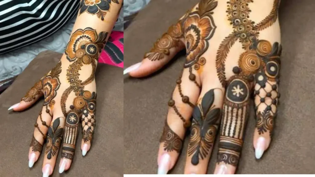 Lotus Bloom Mehndi Design 