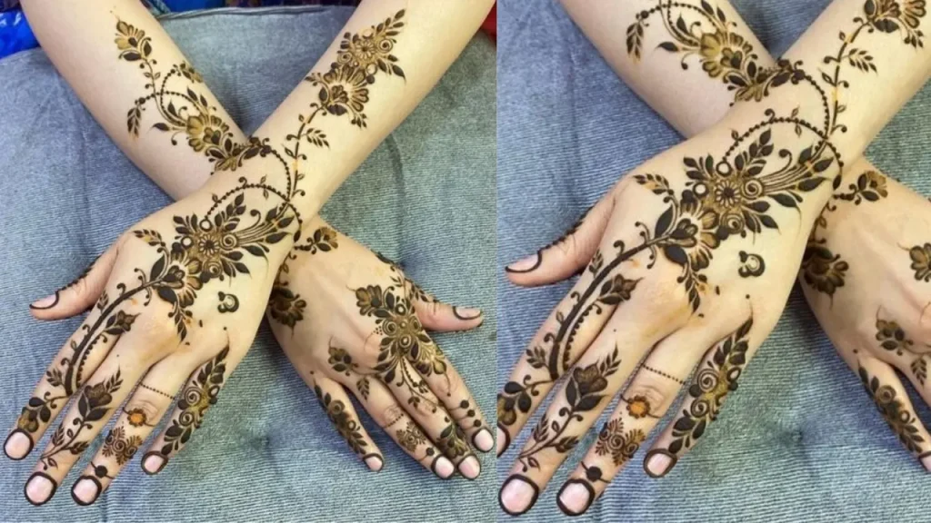 Mehndi Designs with Floral Symbolism