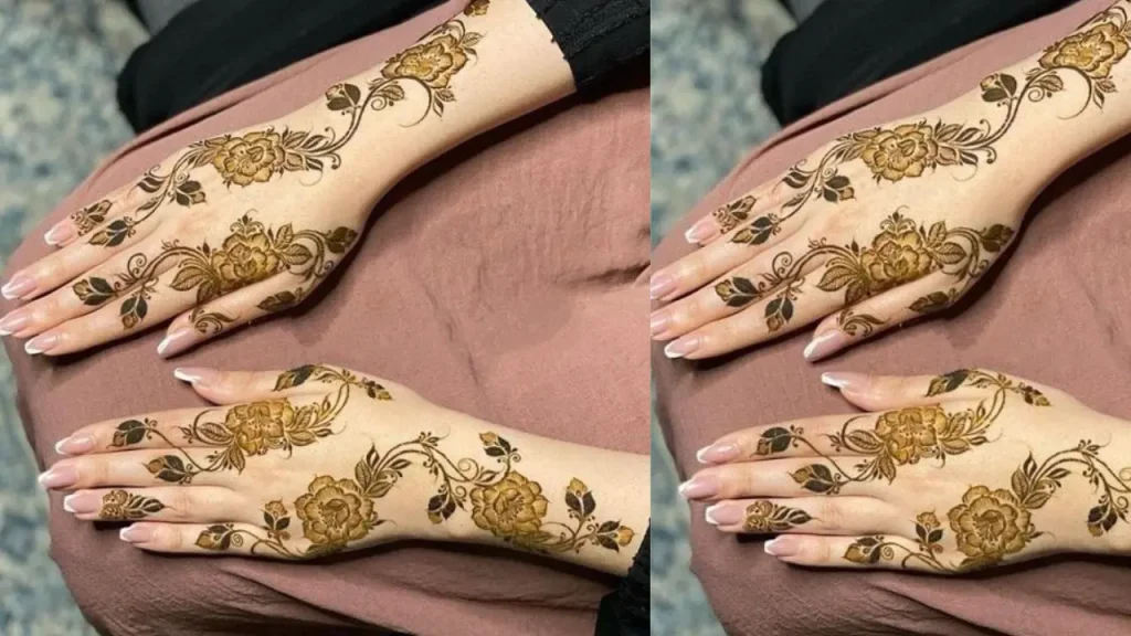 Orchid Elegance Mehndi Design 