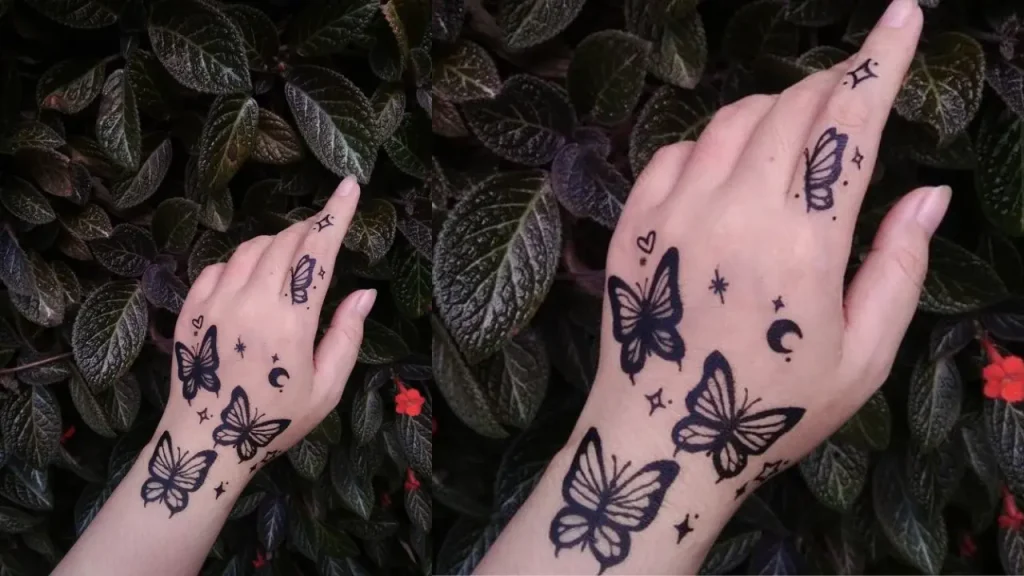 Butterfly Designs In Kahfif Mehndi 