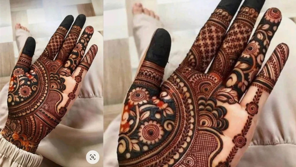 mehndi design circle style