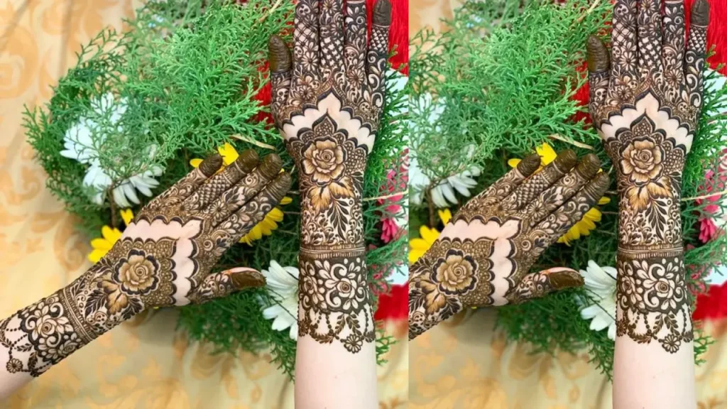 Elegant Flower Mehndi Design 