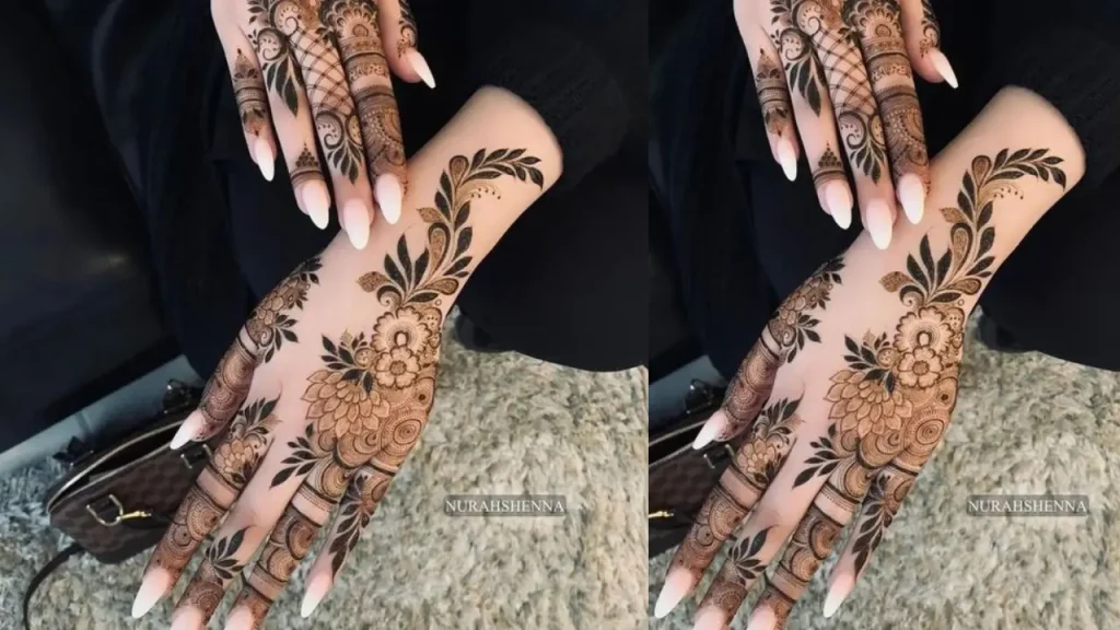 Jasmine Back Hand Mehndi Design 