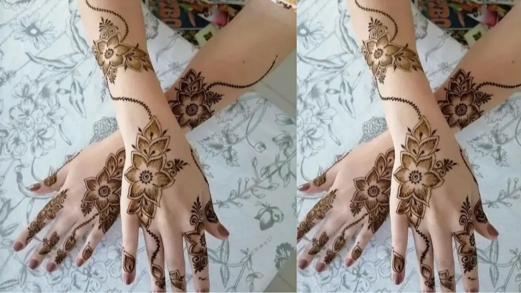 Cherry Flower Mehndi Design