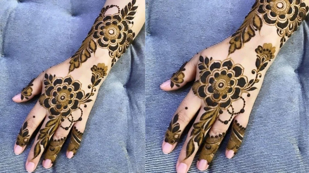 Marigold Celebration mehndi pattern