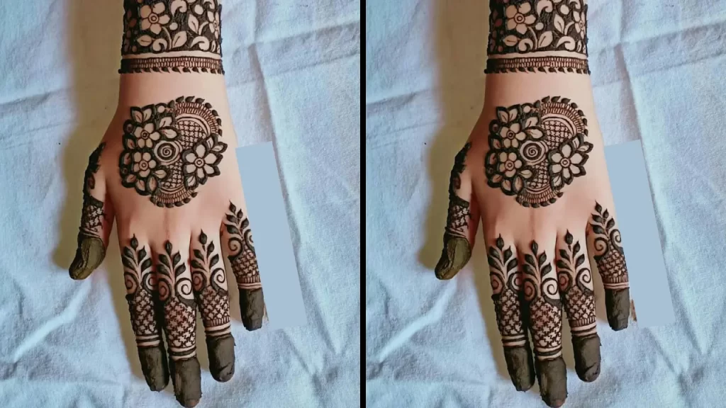 3D backside mehndi design