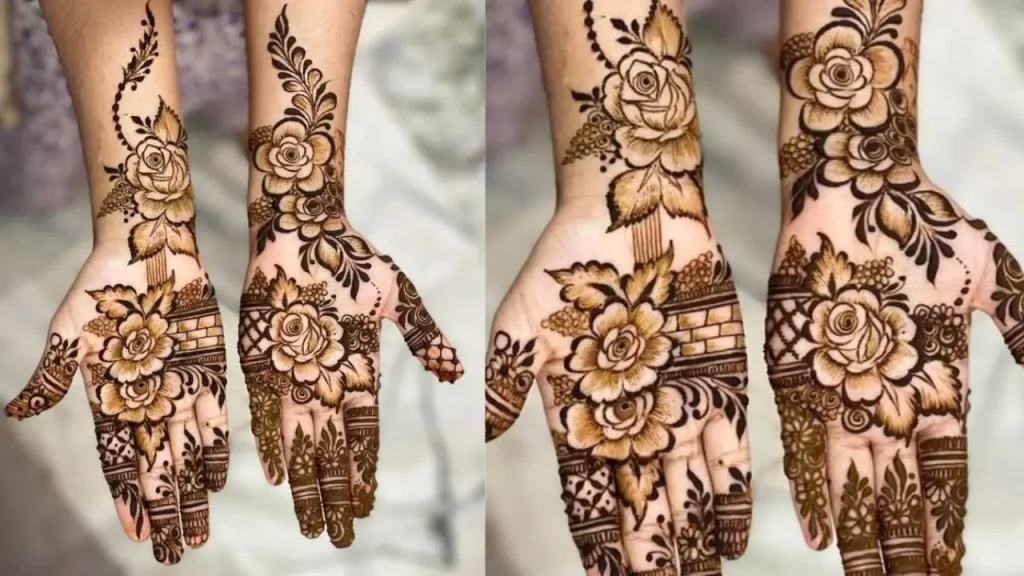 Jasmine Flower Mehndi Patterns