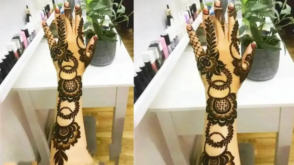 Beautifull Magnolia Blossom Mehndi Design 