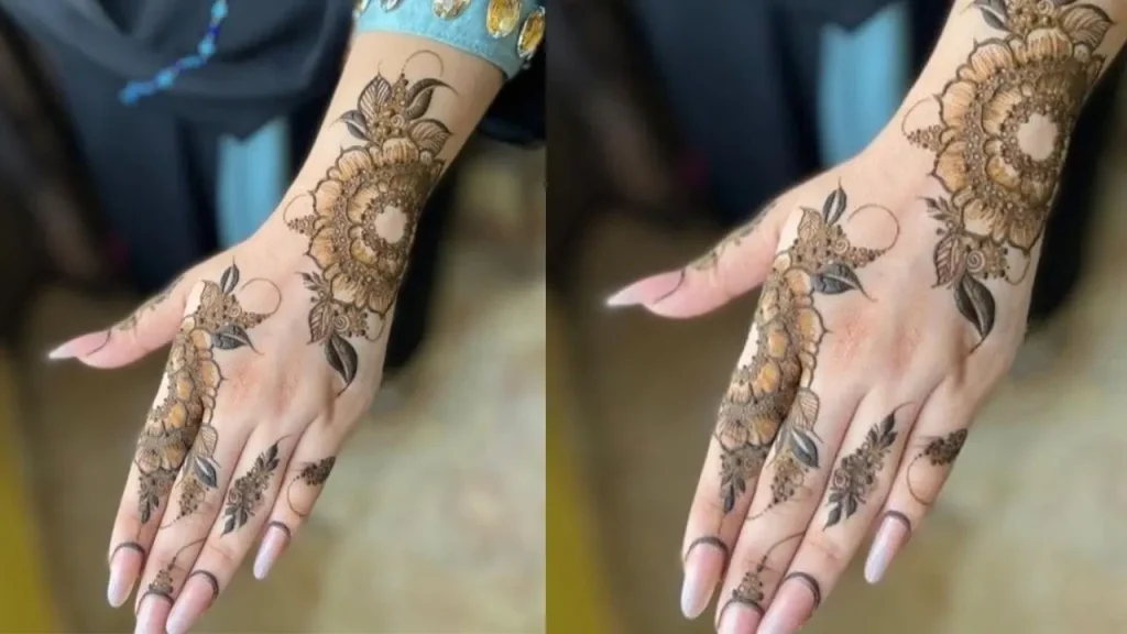 Flower Mehndi Design Back Hand