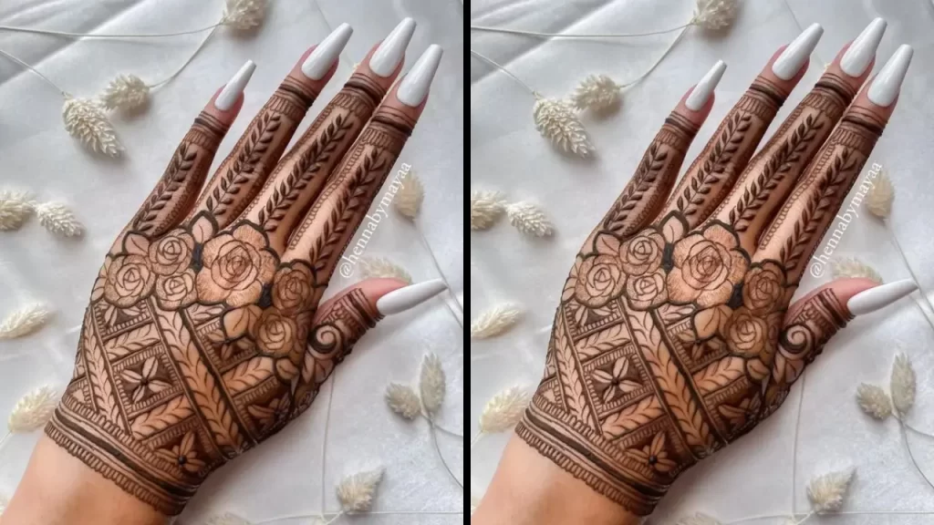 Artistic Back Hand Mehndi Design