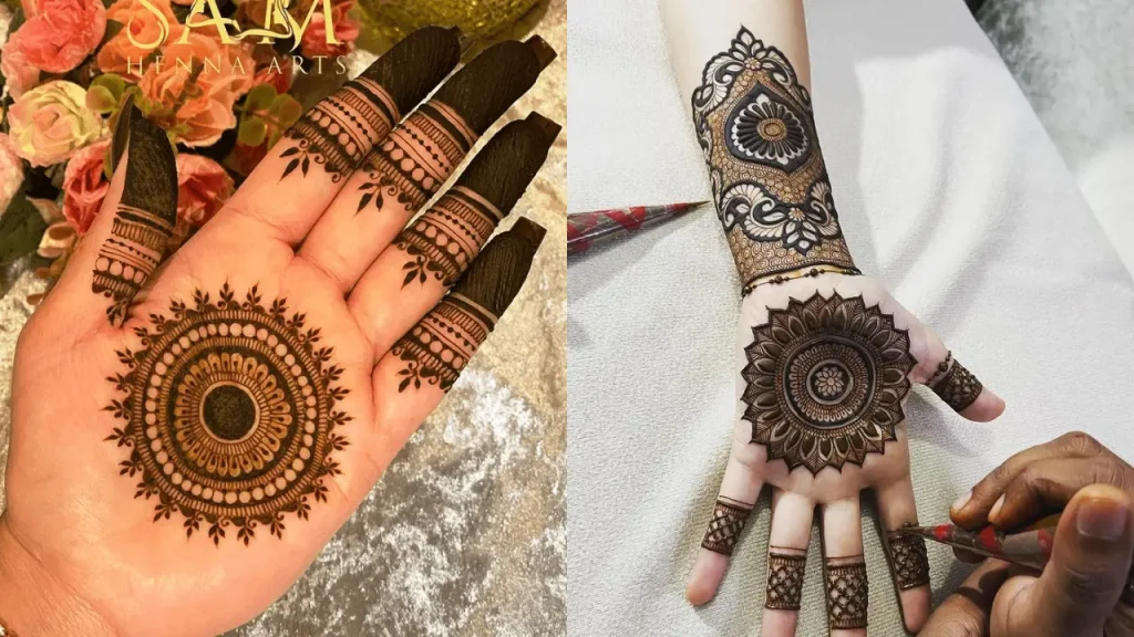 Best Cricle Mehndi Design