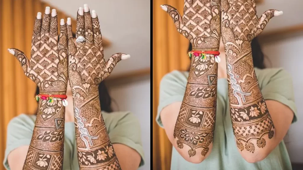 Bridal Back Hand Mehndi Design