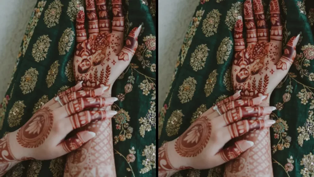 Couple Back Hand Mehndi design