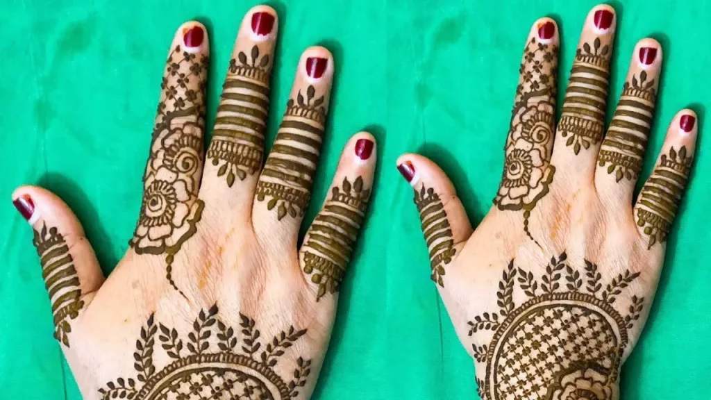 Cultural Finger Henna Art Finger Design