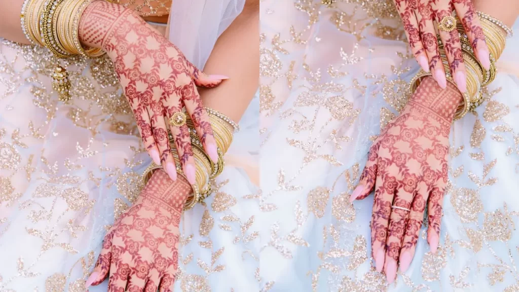  Diamond and Net Mehndi Design